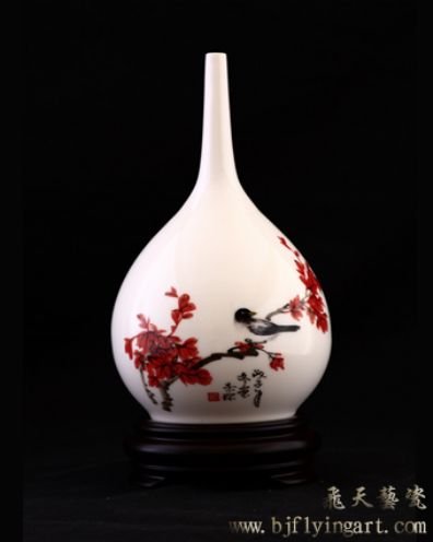 1#尖嘴胆瓶 鸟语花香