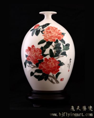 3#橄榄瓶 富贵牡丹